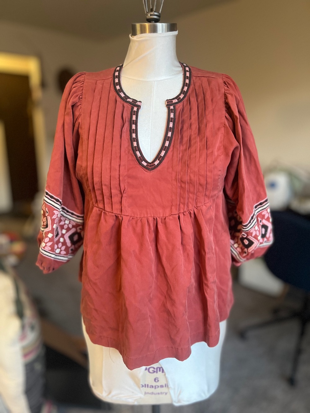 Marine Layer Tocaloma Embroidered Blouse
